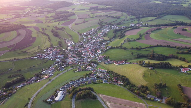 Drone footage of a german Village in the nature. 