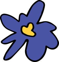 Retro Abstract Hand Drawn Shapes Organic Colorful