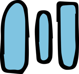 Retro Abstract Hand Drawn Shapes Organic Colorful