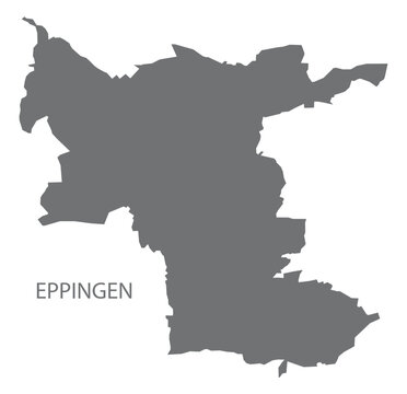 Eppingen German city map grey illustration silhouette shape