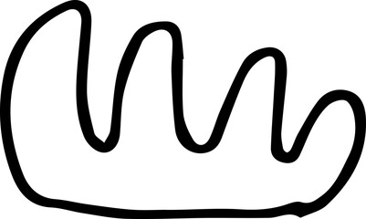 Retro Abstract Hand Drawn Shapes Organic line