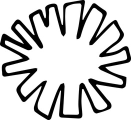 Retro Abstract Hand Drawn Shapes Organic line