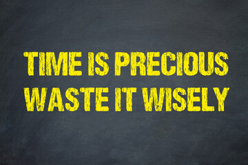 Time is precious, waste it wisely