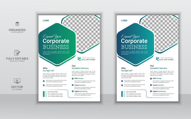 Corporate business Flyer Design Templates, flyer in A4 with colorful.