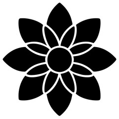 Blossom icons. Celebrating nature beauty. Floral vector symbols. Art in bloom. Designing flower elements