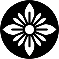 Blossom icons. Celebrating nature beauty. Floral vector symbols. Art in bloom. Designing flower elements