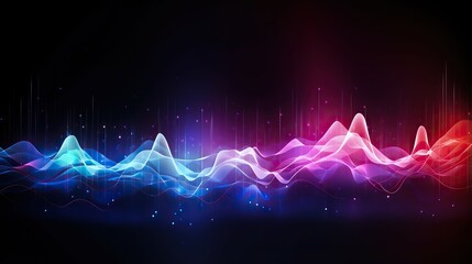 Sound wave . Round musical abstract background of wave shapes. - obrazy, fototapety, plakaty