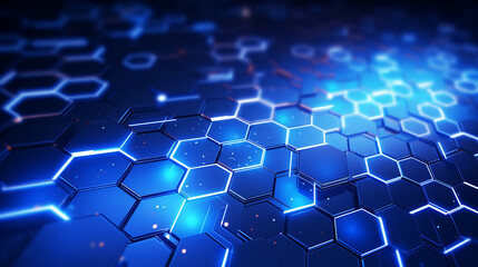 Obraz premium hexagonal abstract technology background