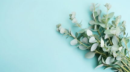 Eucalyptus bouquet creating with baby blue eucalyptus
