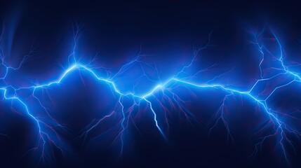 Abstract blue lightning on dark background