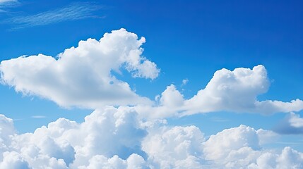 Naklejka na ściany i meble blue sky with cloud closeup . Generative AI