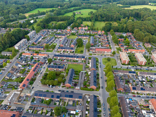 aerial view of a dutch city