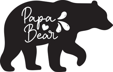 Papa bear t-shirt design