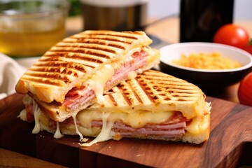 ham and cheese panini with grill marks