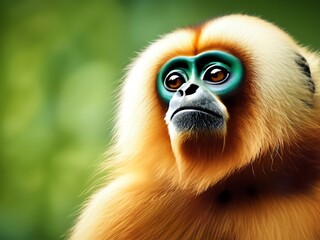 snub-nosed monkey. snow monkeys. Roxellanov's rhinopithecus. 