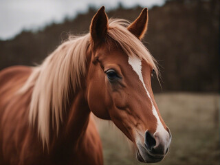 Obraz premium brown horse, horse, horses, animal, equestrianism, horse breeding, horse breed, brown fur, riding horse, jumping horse, dressage horse, riding horse, sport horse, recreational horse, riding horse, wor