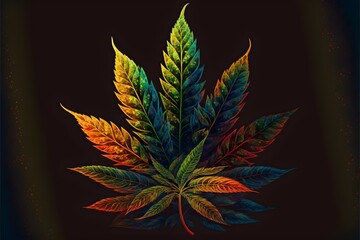 dub reggae inspired cannabis plante without text no text  - obrazy, fototapety, plakaty