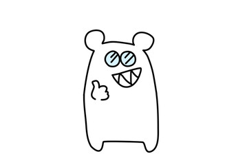 Good White bear thumbs up