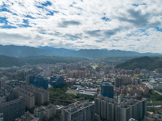 Aerial view of Sanxia District in New Taipei City, Taiwan. National Taipei University (NTPU) located here.