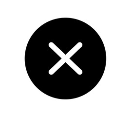 Illustration of a white cross in a dark circle