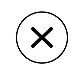 Illustration of a dark cross in a white circle