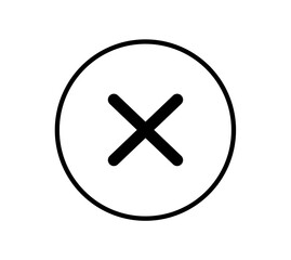 Fototapeta premium Illustration of a dark cross in a white circle