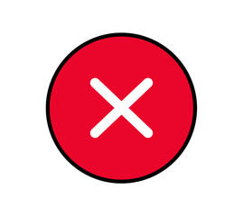 Illustration of a white cross in a red circle