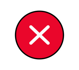 Illustration of a white cross in a red circle