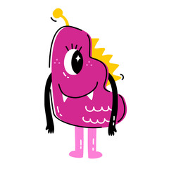 Cute Monster Character Doodle