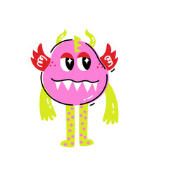 Cute Monster Character Doodle