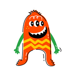 Cute Monster Character Doodle
