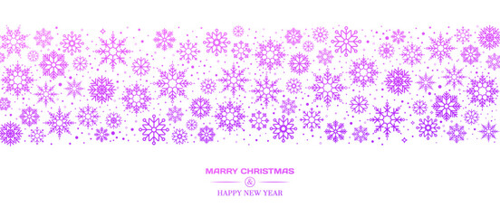 Happy New Year background. Pink snowflakes. Happy New Year. Pink New Year background. Christmas background. Vector illustration