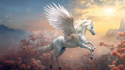 ペガサスのイメージ - image of Pegasus - No3-9 Generative AI