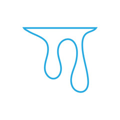 Water drops icon vector. Water illustration sign. Spray symbol. Ocean logo. Sea mark.