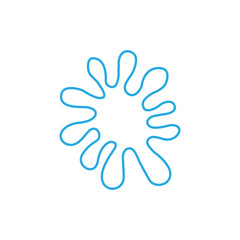 Water drops icon vector. Water illustration sign. Spray symbol. Ocean logo. Sea mark.