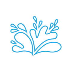 Water drops icon vector. Water illustration sign. Spray symbol. Ocean logo. Sea mark.