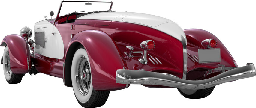 us car duesenberg sj speedster 1933 3d render arch viz cutout