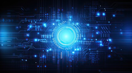 Fototapeta premium Circuit chip concept., digital abstract background. Technology science background. Integrated communication. digital data network connection ,future background concept