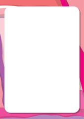 Obraz premium Colorful Abstract Frame Border Template with Cartoon Illustration