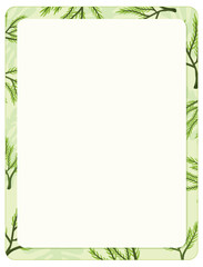 Green Tropical Tree Leaves A-Frame Border Template