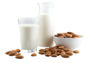 Milk and Almonds Harmony Shot on isolated background