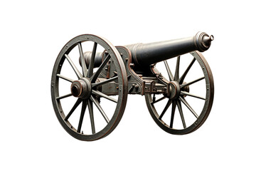 Iconic Artillery of the American Civil War on isolated background