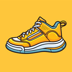 Sport shoes sneakers flat icon, fitness, basketball, gym sign vector graphics