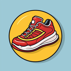 Sport shoes sneakers flat icon, fitness, basketball, gym sign vector graphics