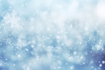 Enchanted Winter: Christmas Snowfall in Soft Blue Tones