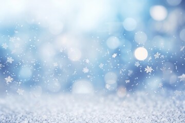Enchanted Winter: Christmas Snowfall in Soft Blue Tones