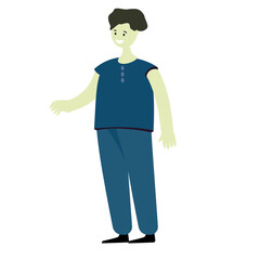 cartoon character of businessman