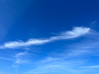 Naklejka na ściany i meble Blue sky background, blue heavens