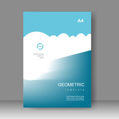 Cover book design in A4. for business. Brochure template, Annual report, Poster, magazine. Vector illustration