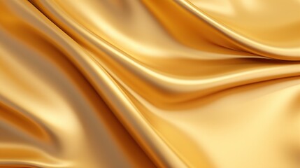 Luxury golden fabric background with copy space. AI generated image